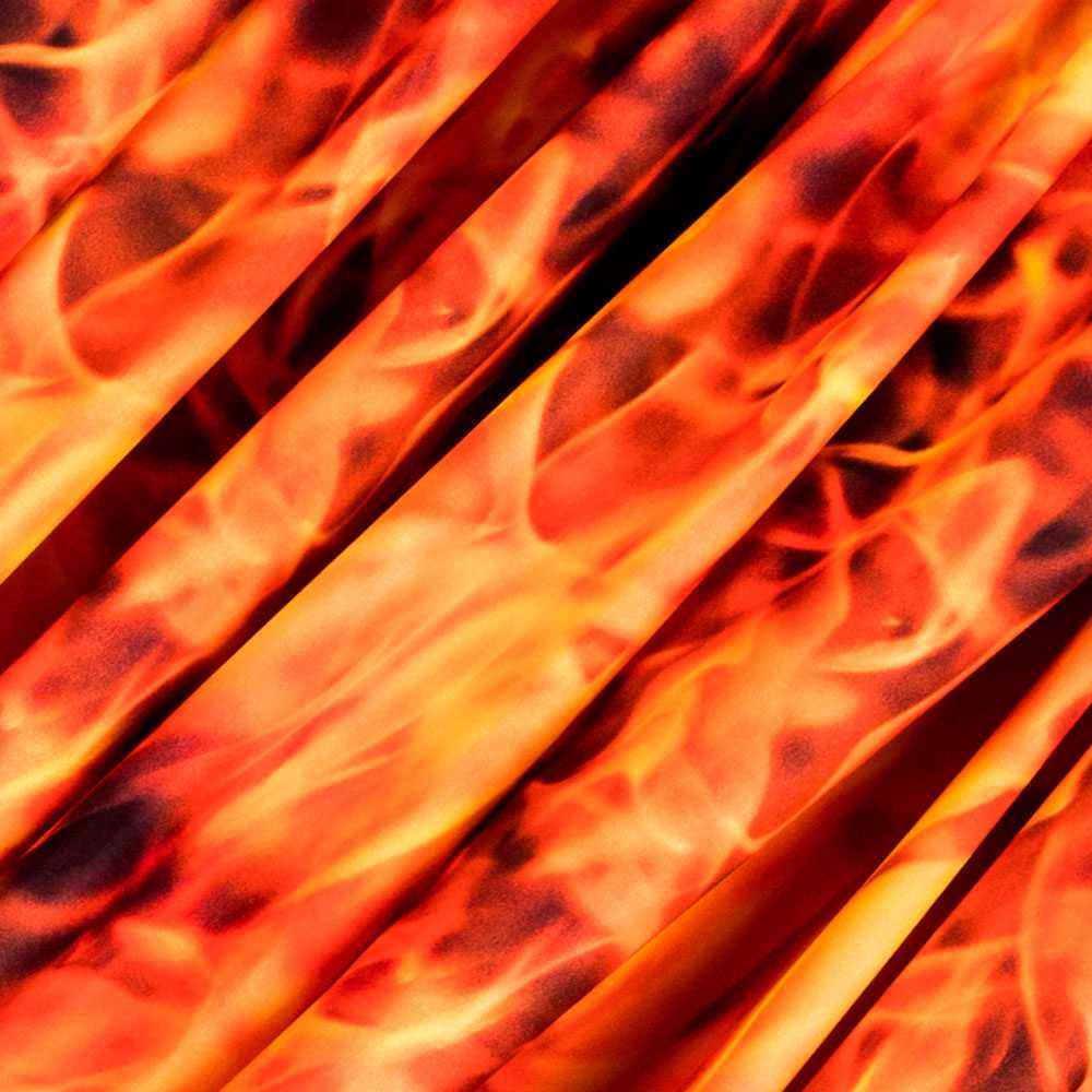 Retal Lycra Matte Flames Fire - Verschiedene Größen x Breite 150cm - Ribes y Casals