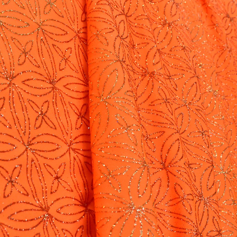 Fluor Orange Glitter Rash Guard - Ribes y Casals