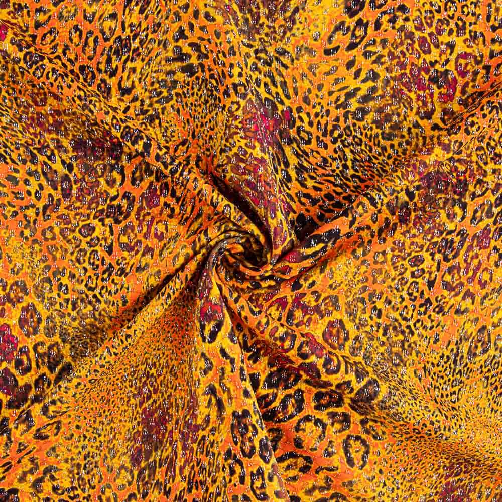 Leopard Orange Lurex Rash Guard - Ribes y Casals