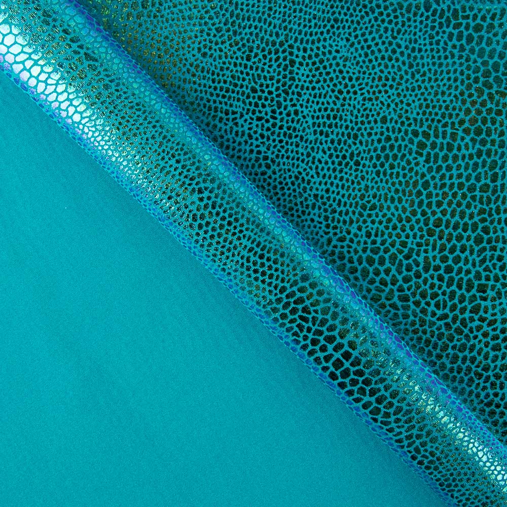 Holographische Schlange Rash Guard Türkis - Ribes y Casals