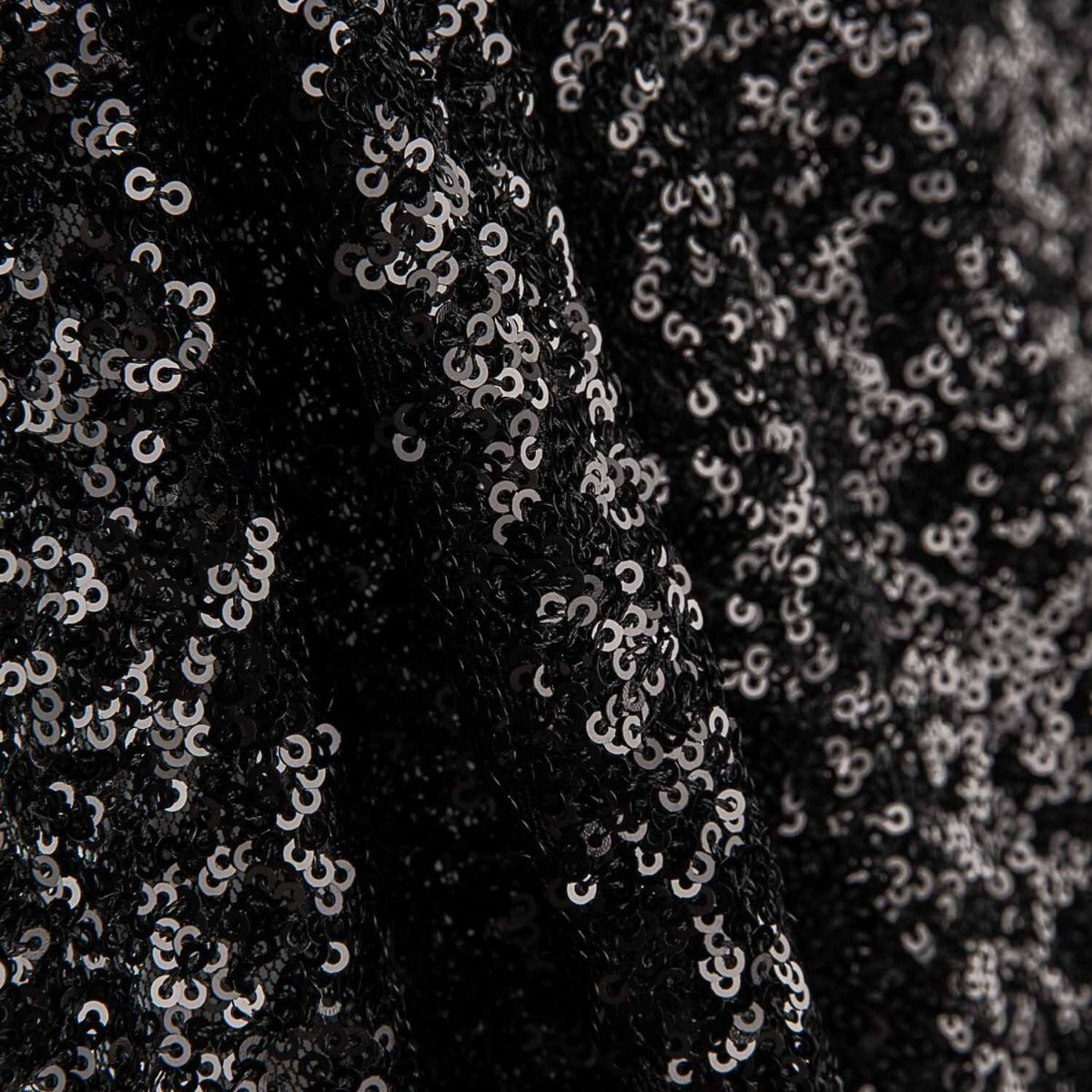 Schwarzer Pailletten-Rashguard mit schwarzen Pailletten auf elastischem Tüll - Ribes y Casals