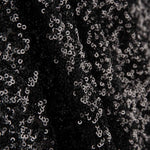 Schwarzer Pailletten-Rashguard mit schwarzen Pailletten auf elastischem Tüll - Ribes y Casals