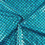 Aqua Blau Gedruckte Masche - Ribes y Casals