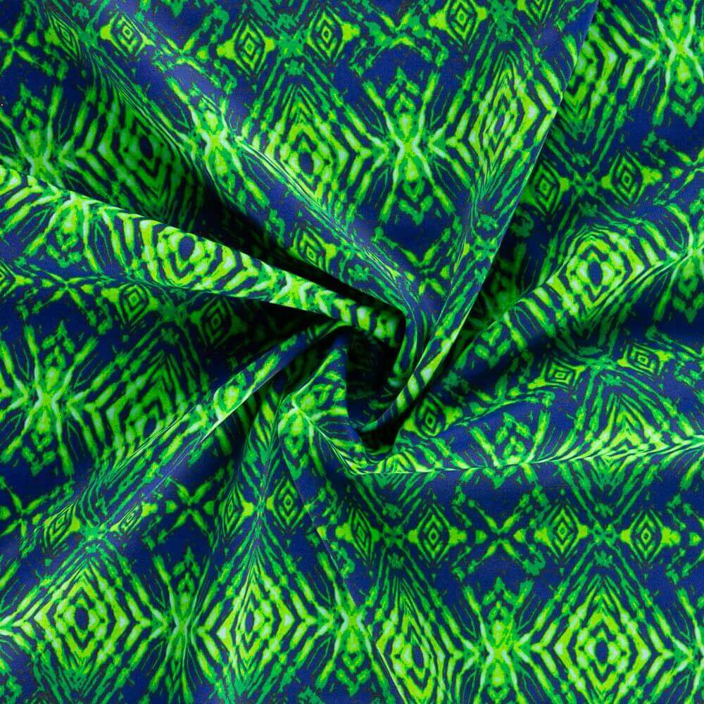 Lycra bedruckter Rhombus Grün - Ribes y Casals
