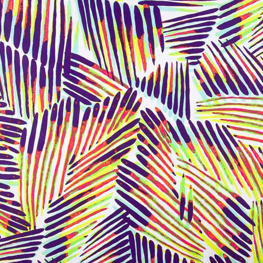 Lime-Purple gestreiftes gedrucktes Rash Guard - Ribes y Casals
