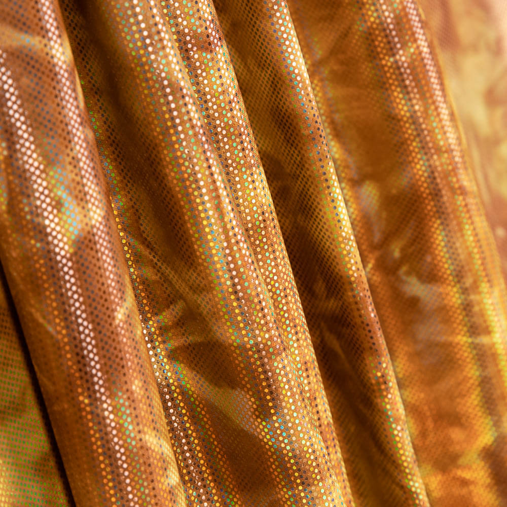 Lycra-Reststück mit Hologramm-Relief, orange – verschiedene Maße, Breite 140 cm - Ribes y Casals