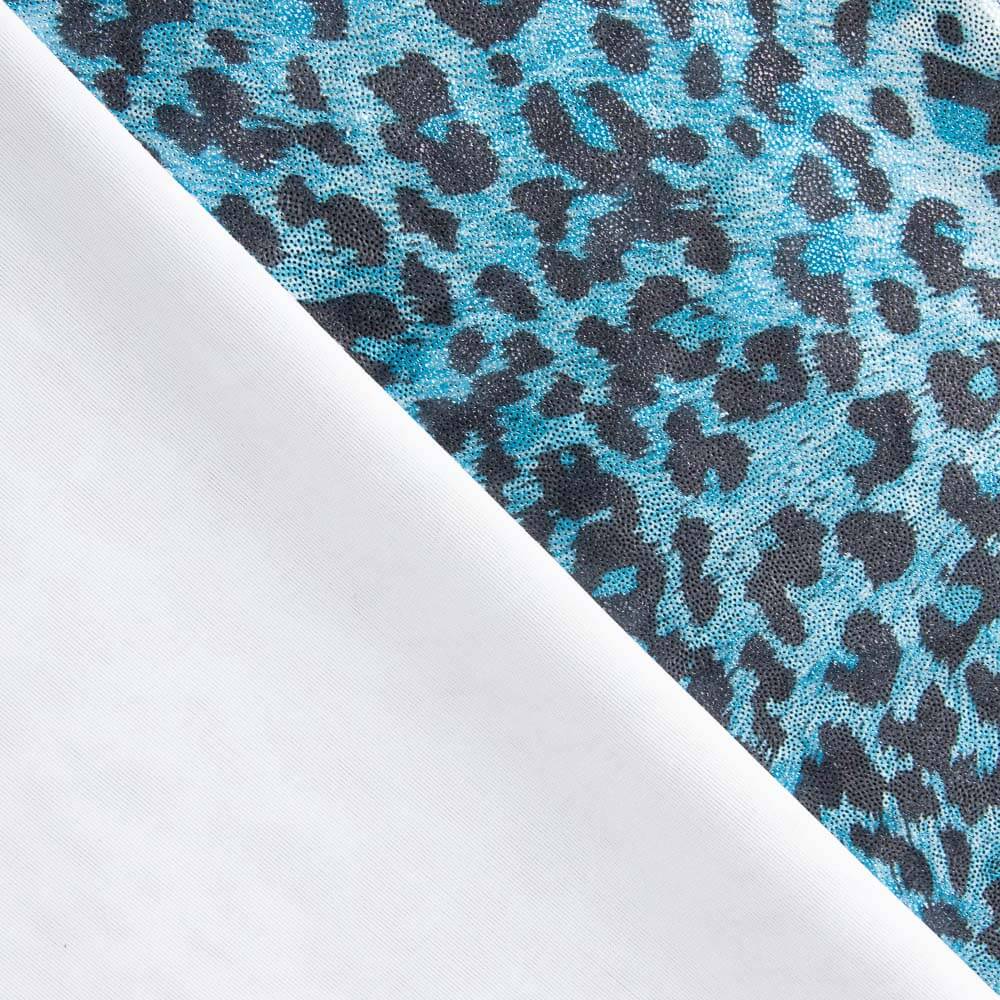 Lycra Lamé Leopard Blau - Ribes y Casals