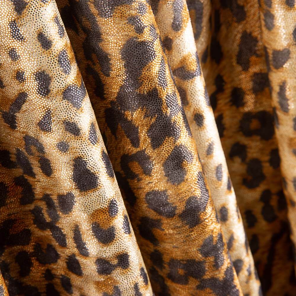 Lycra Lamé Leopard Kamel - Ribes y Casals