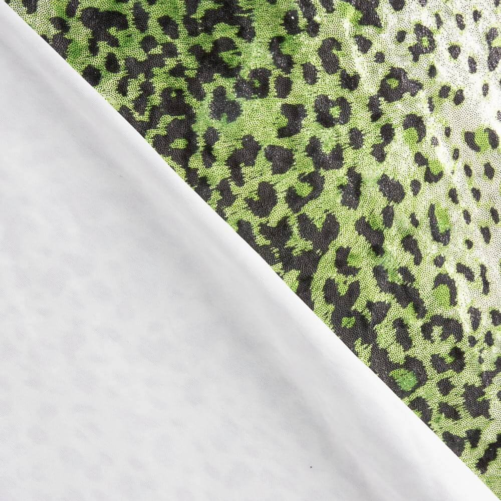 Lycra Lamé Leopard Grün - Ribes y Casals