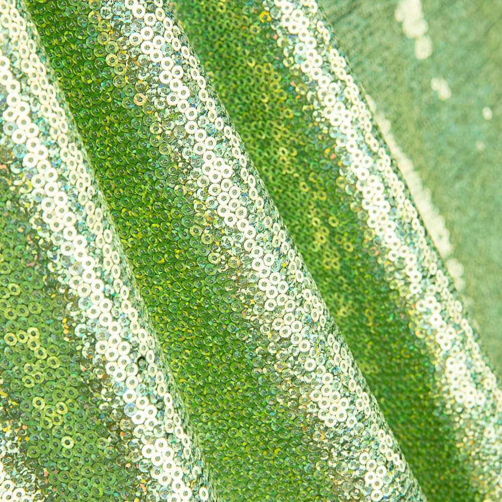 Apfelgrün Holographisch Lycra Pailletten Holographisch Apfelgrün - Ribes y Casals