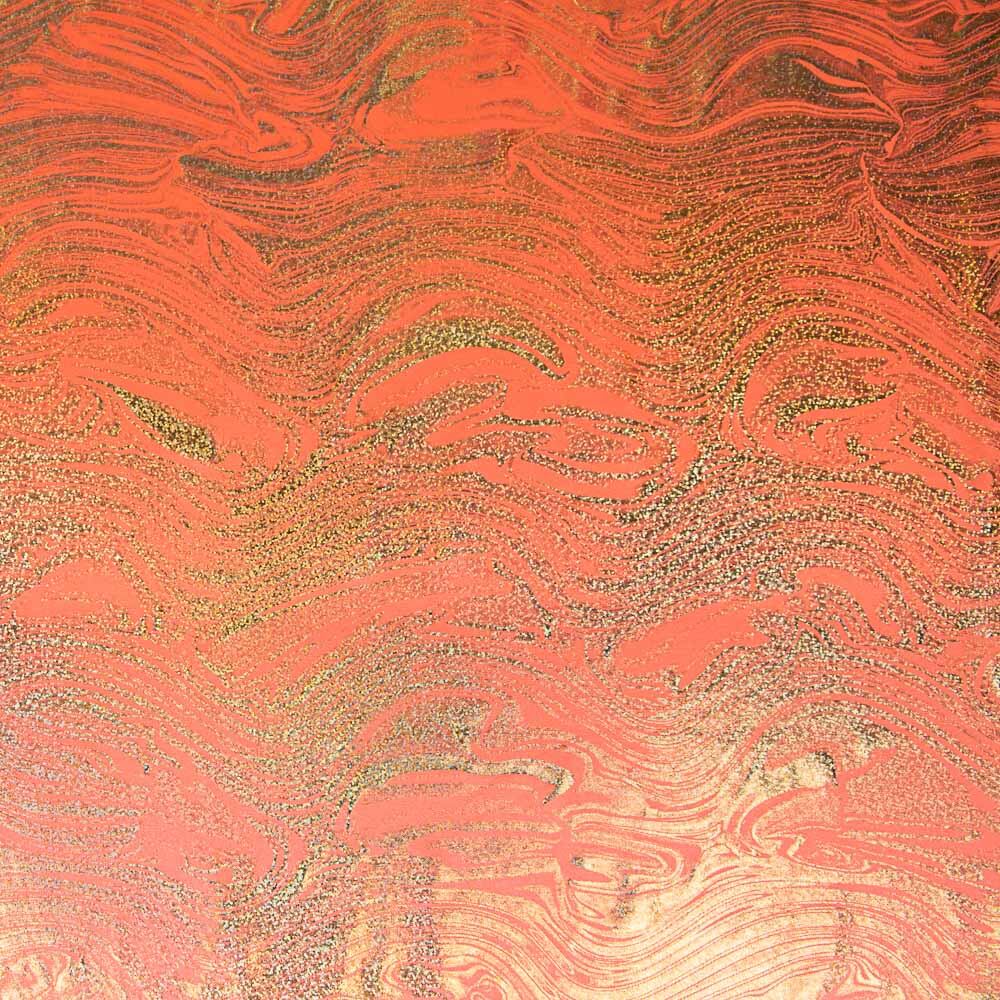 Orange marmorierte Folie Rash Guard - Ribes y Casals