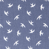 Lyocell-Elasthan-Vögel Blau - Ribes y Casals