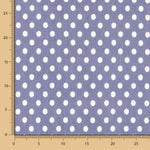 Lyocell Spandex Polka Dots 1mm Blau - Ribes y Casals