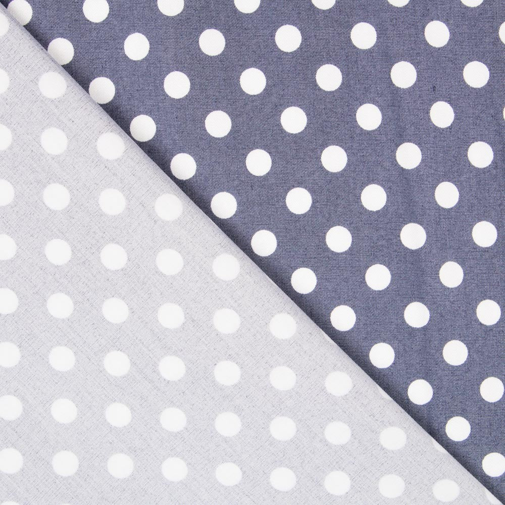 Lyocell Spandex Polka Dots 1mm Blau - Ribes y Casals