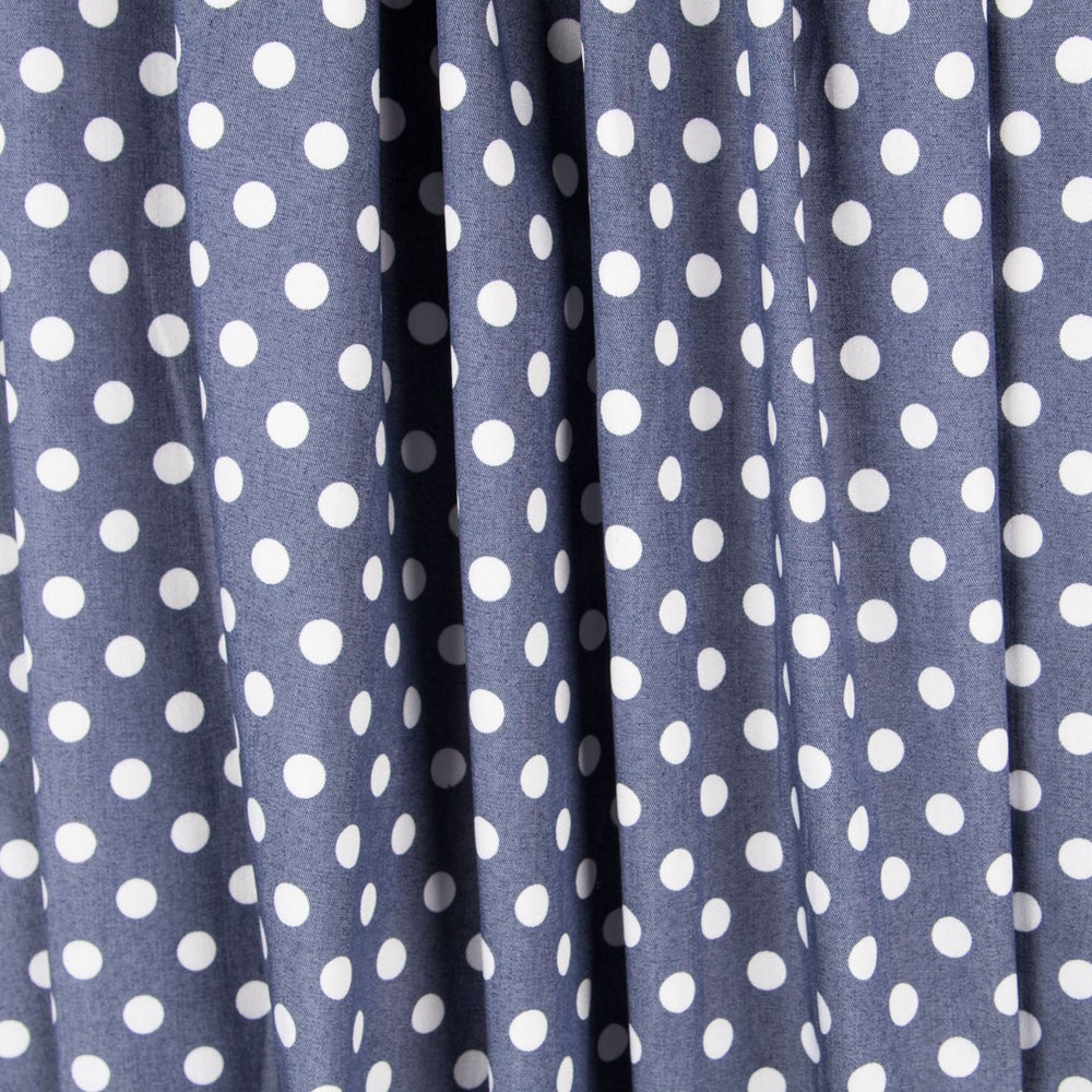 Lyocell Spandex Polka Dots 1mm Blau - Ribes y Casals