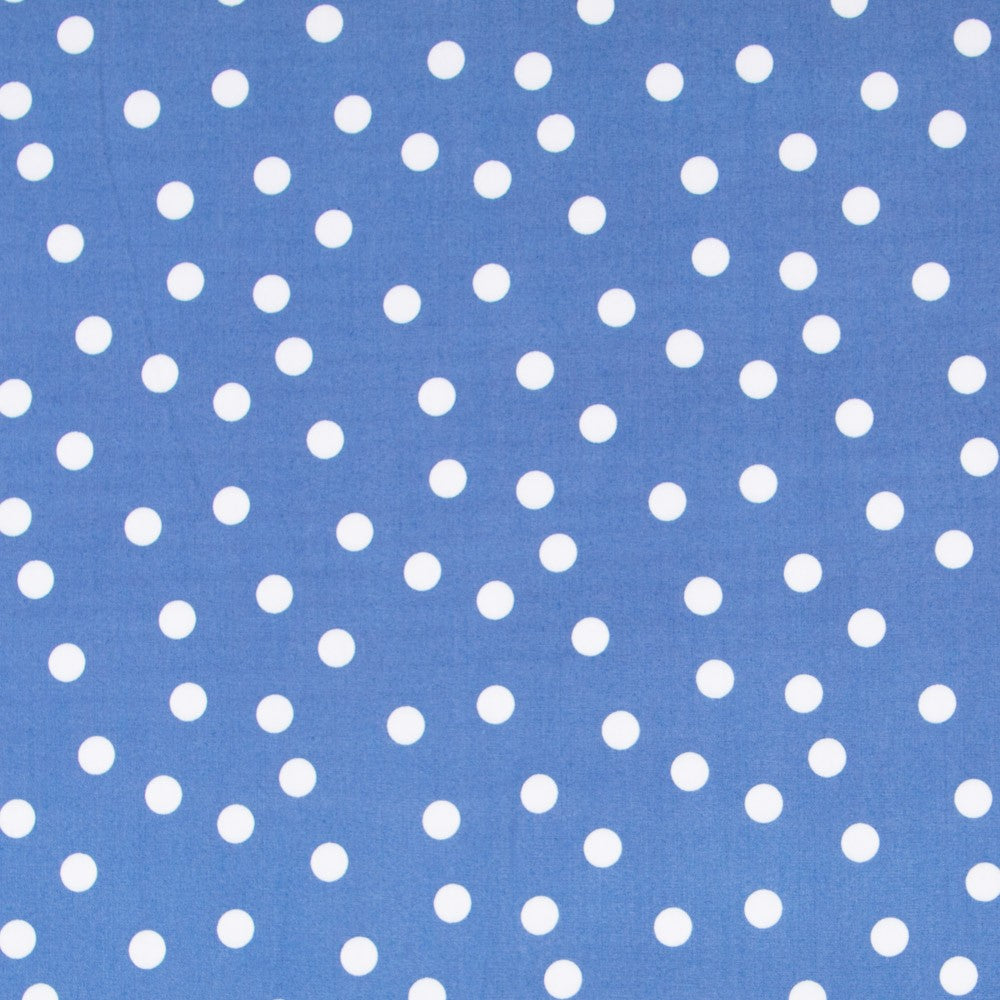 Lyocell Spandex Polka Dots Elektrisch Blau 14mm - Ribes y Casals