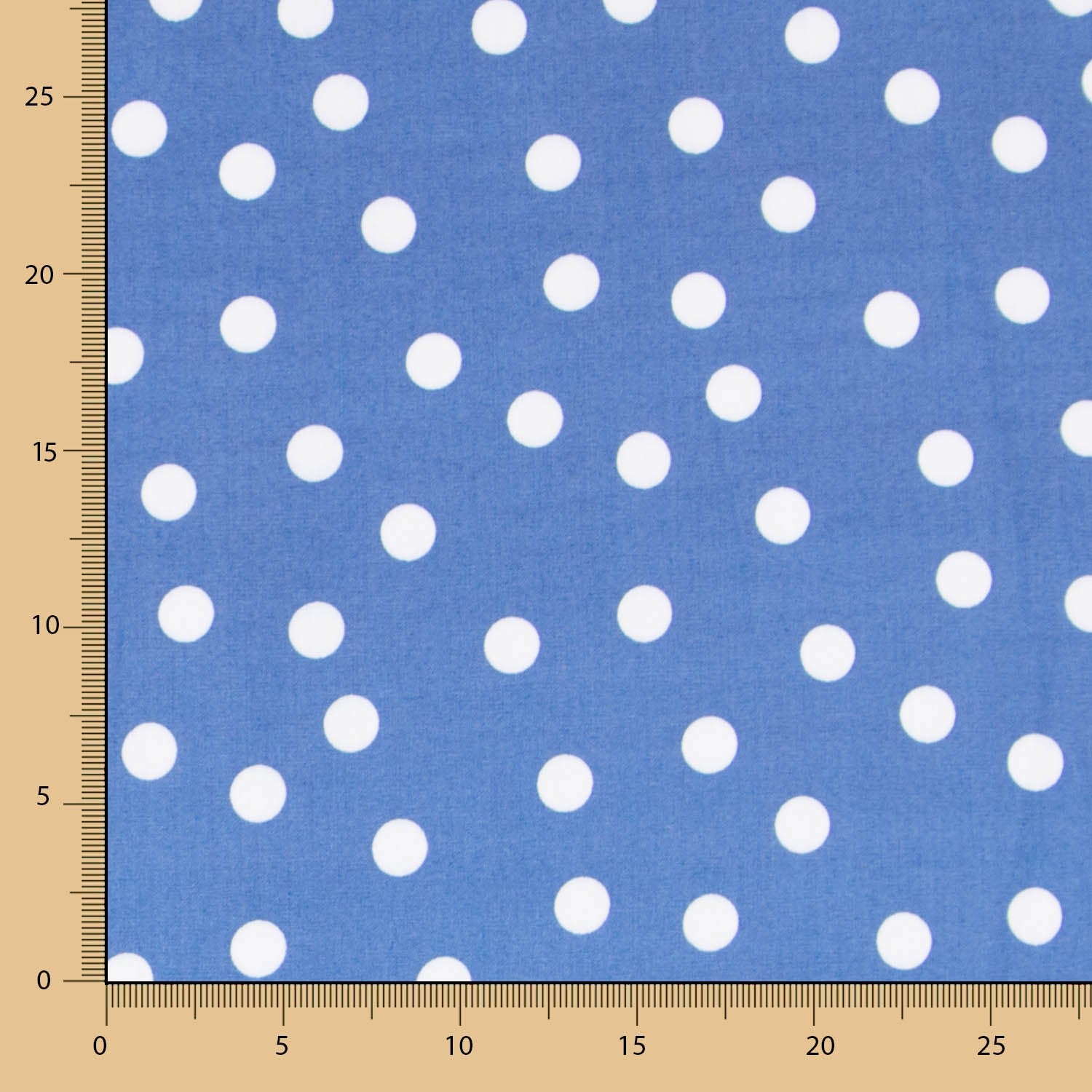 Lyocell Spandex Polka Dots Elektrisch Blau 14mm - Ribes y Casals