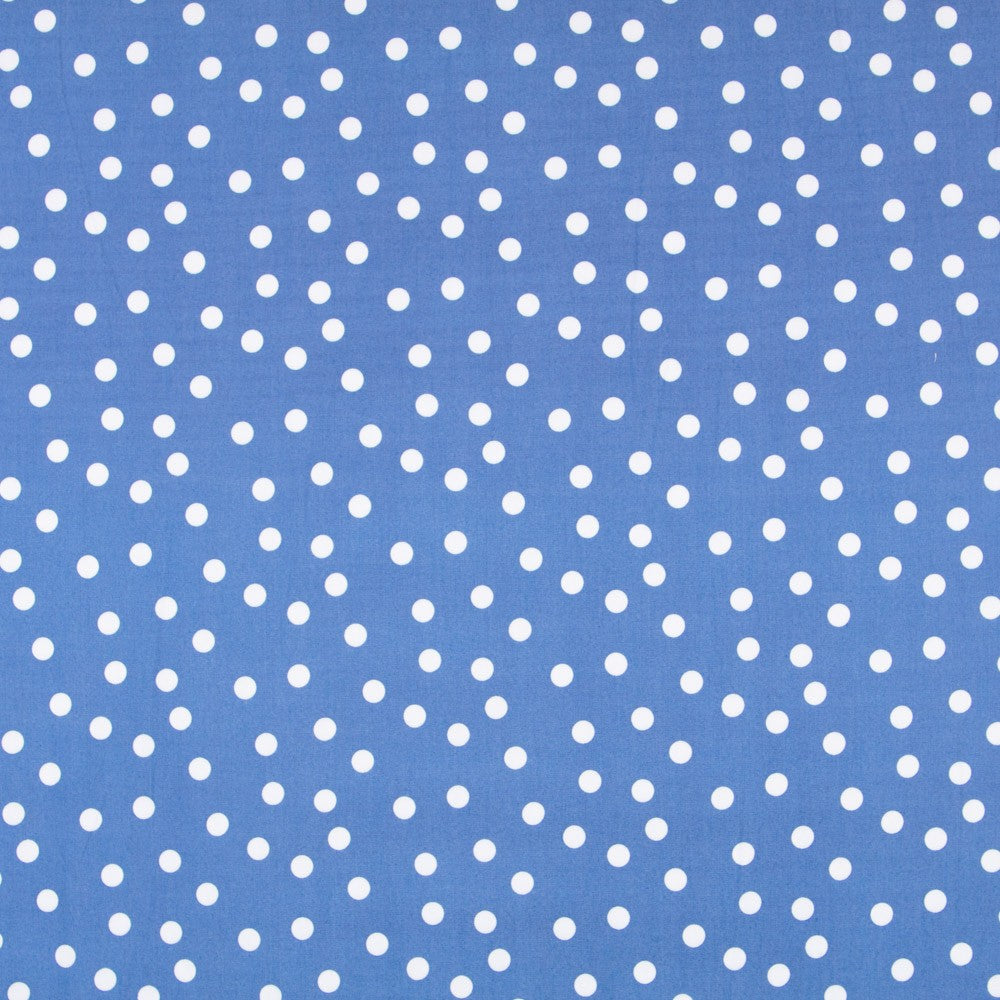Lyocell Spandex Polka Dots Elektrisch Blau 14mm - Ribes y Casals