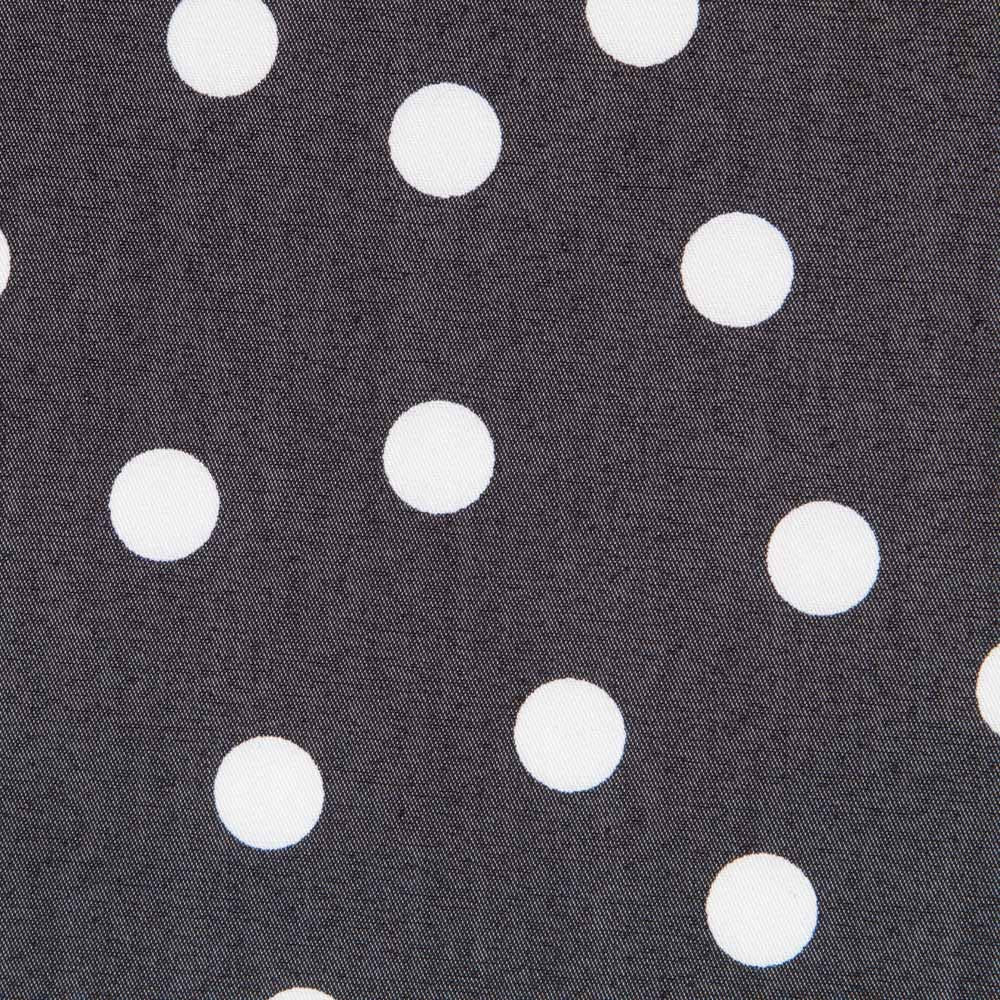 Lyocell Spandex Polka Dots Schwarz 14mm - Ribes y Casals