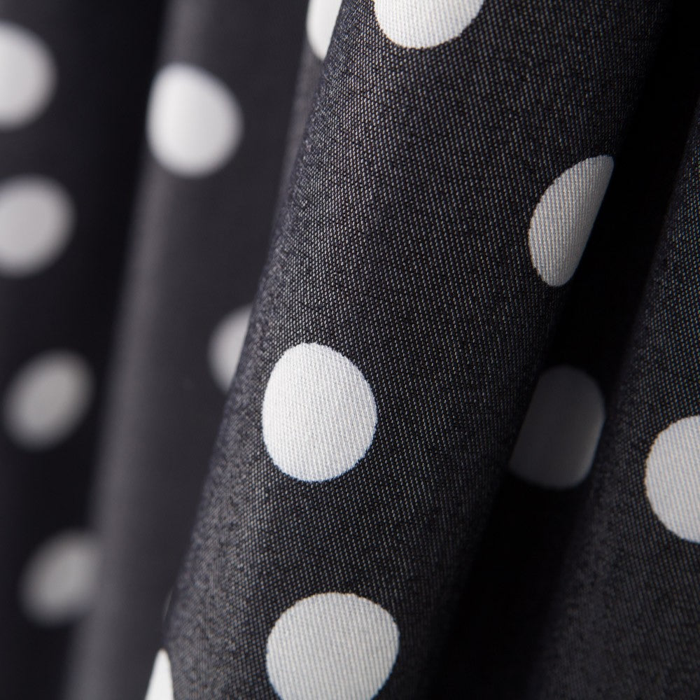 Lyocell Spandex Polka Dots Schwarz 14mm - Ribes y Casals