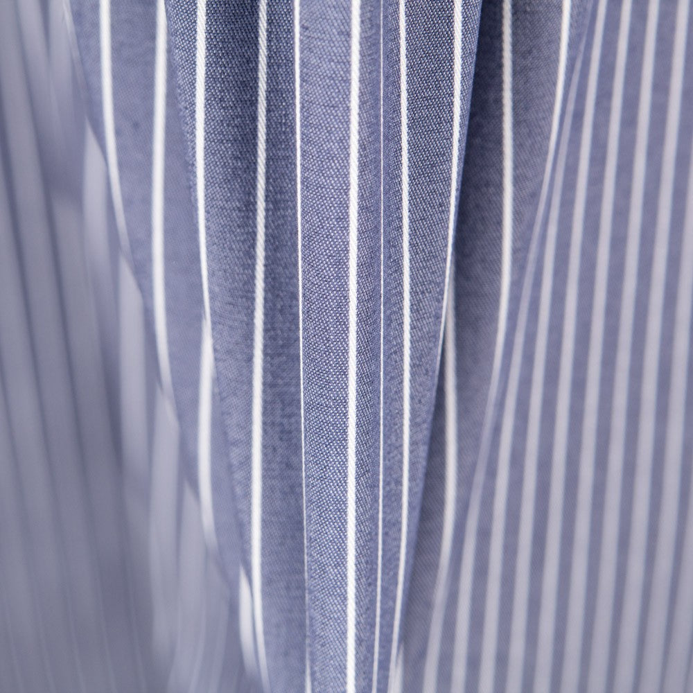 Lyocell Spandex Slim Stripes Blau - Ribes y Casals