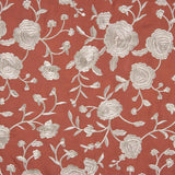 Ecru Tencel Coral Bestickter Schal - Ribes y Casals