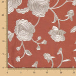 Ecru Tencel Coral Bestickter Schal - Ribes y Casals