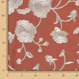 Ecru Tencel Coral Bestickter Schal - Ribes y Casals