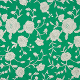Besticktes Ecru Tencel Smaragd Stickerei Schal - Ribes y Casals