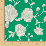 Besticktes Ecru Tencel Smaragd Stickerei Schal - Ribes y Casals