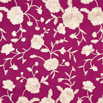 Bestickter Schal Ecru Tencel Strawberry - Ribes y Casals