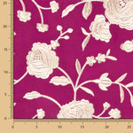Bestickter Schal Ecru Tencel Strawberry - Ribes y Casals