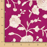 Bestickter Schal Ecru Tencel Strawberry - Ribes y Casals