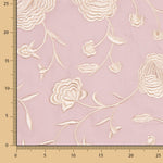 Bestickter Schal Ecru Tencel Pearl Pink - Ribes y Casals