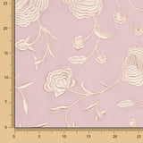 Bestickter Schal Ecru Tencel Pearl Pink - Ribes y Casals