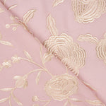 Bestickter Schal Ecru Tencel Pearl Pink - Ribes y Casals
