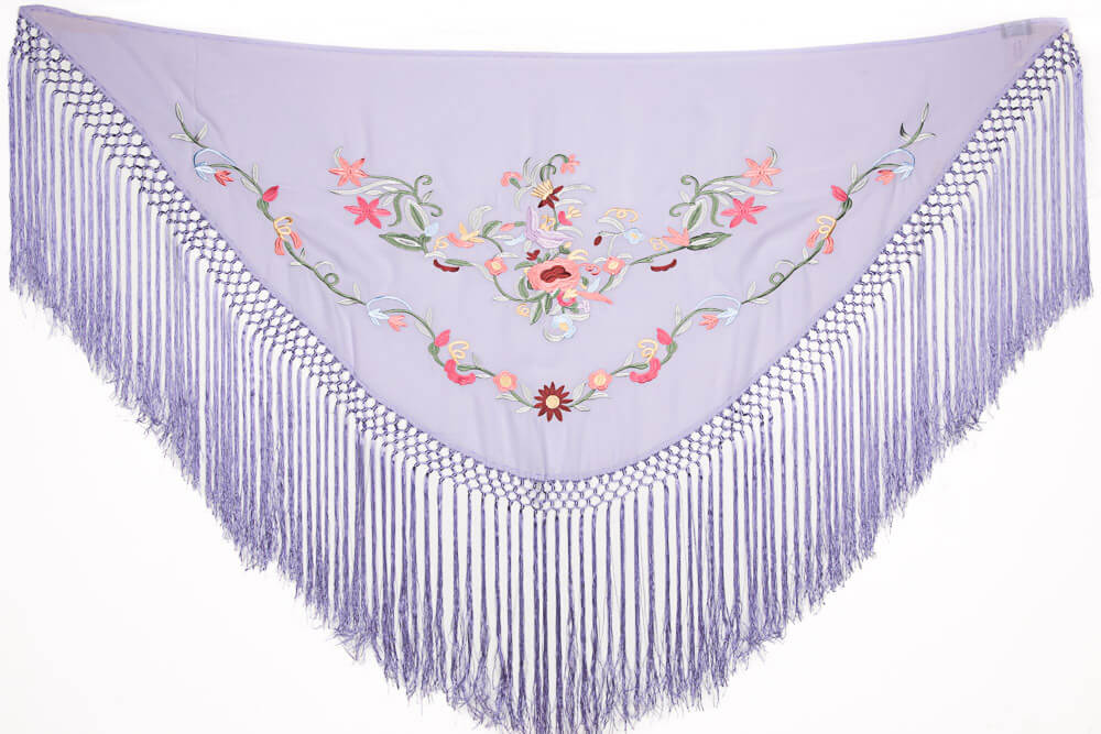 Bestickter kleiner Schal Cerro Malva - Ribes y Casals