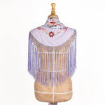 Bestickter kleiner Schal Cerro Malva - Ribes y Casals
