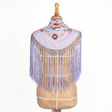 Bestickter kleiner Schal Cerro Malva - Ribes y Casals