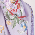 Bestickter kleiner Schal Cerro Malva - Ribes y Casals