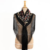 Triana Besticktes Kleines Schultertuch Schwarz - Ribes y Casals
