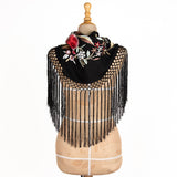 Triana Besticktes Kleines Schultertuch Schwarz - Ribes y Casals
