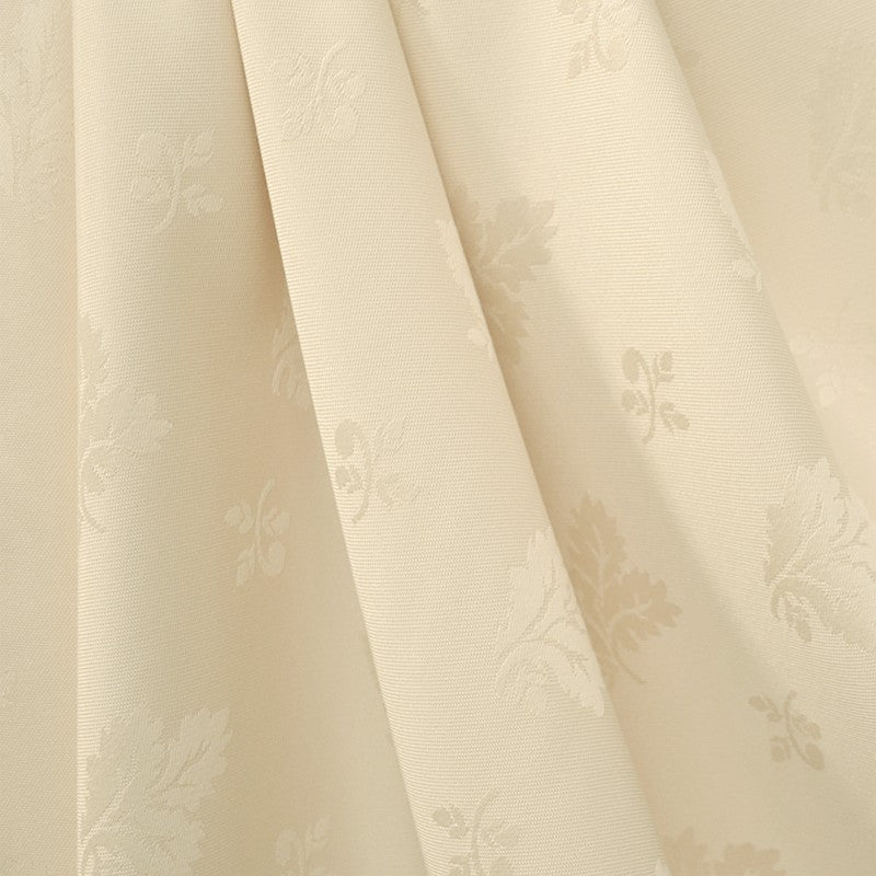 Damast Tischtuch Beige Blätter - Ribes y Casals