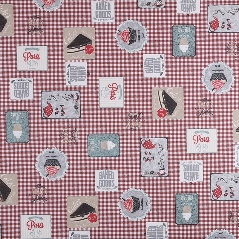 Anti-Flecken-Tischdecke Cake Red - Ribes y Casals
