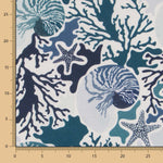 Anti-Fleck-Tischdecke Blau Muscheln - Ribes y Casals