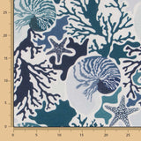 Anti-Fleck-Tischdecke Blau Muscheln - Ribes y Casals