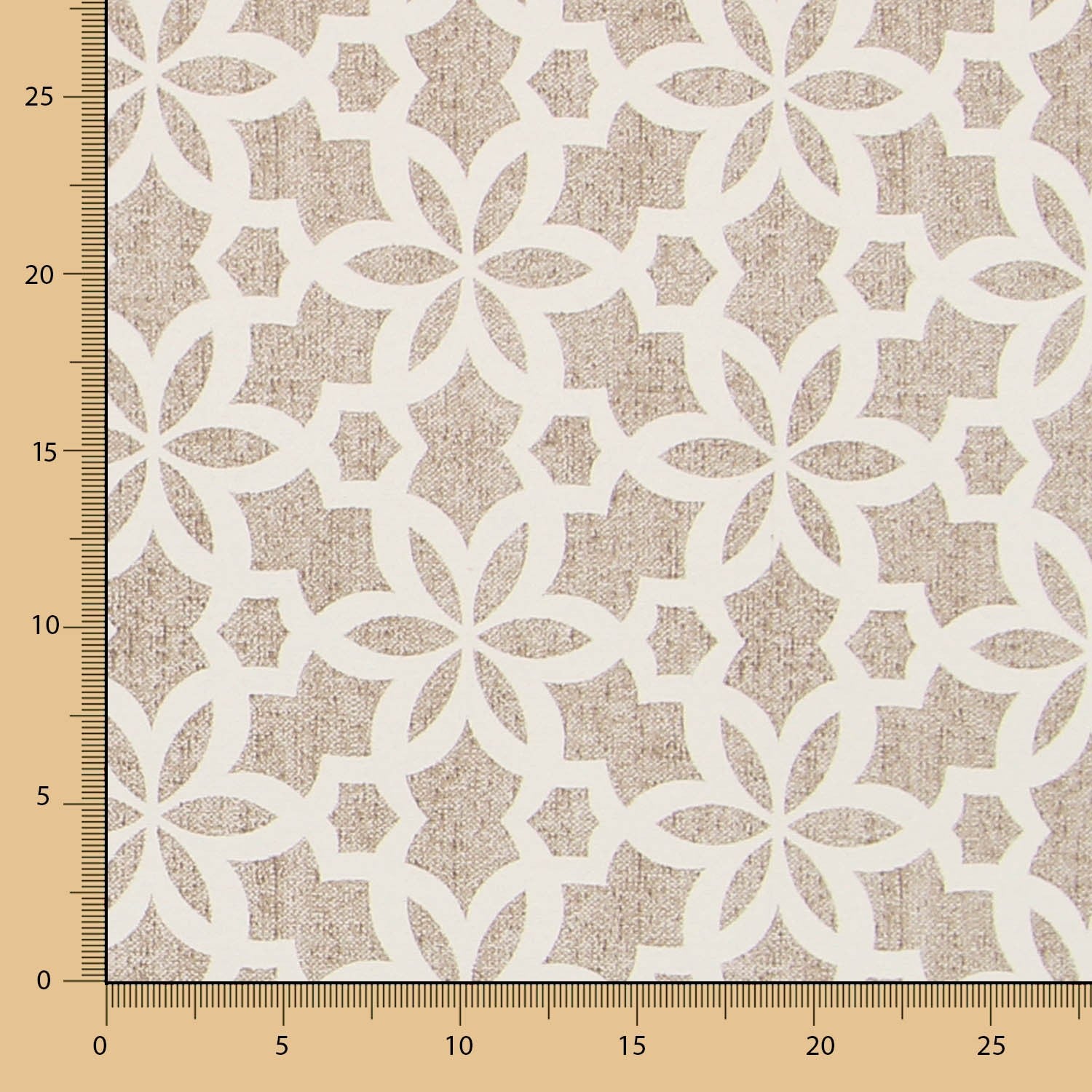 Beige Geometrische schmutzabweisende Tischdecke - Ribes y Casals