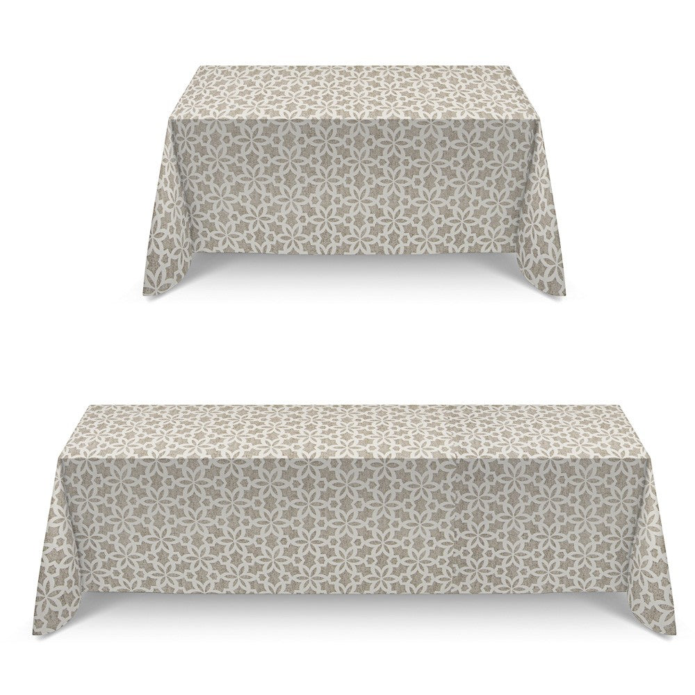 Beige Geometrische schmutzabweisende Tischdecke - Ribes y Casals