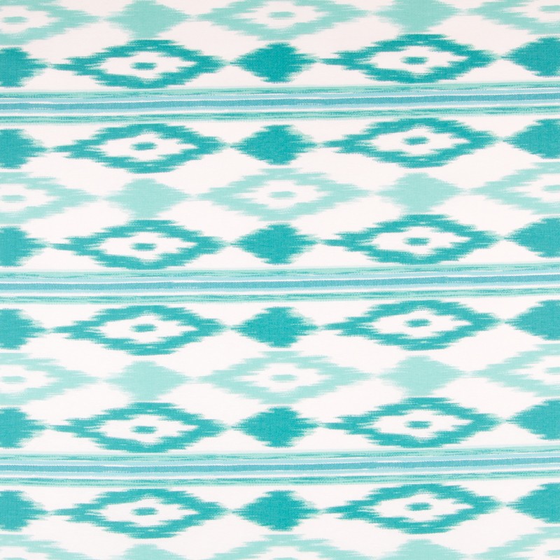 Ikat schmutzabweisende Tischdecke Aquamarin - Ribes y Casals