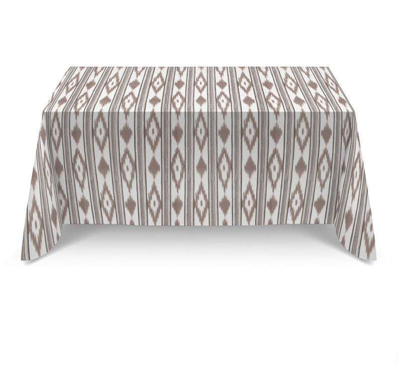 Ikat Fleckenbeständige Tischdecke Braun - Ribes y Casals